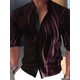 thumbnail image 1 of Camisa de manga larga para hombre, estampado gráfico degradado, cuello alto geométrico, ropa de calle para exteriores, ropa informal, 1 of 6