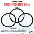 thumbnail image 5 of Captain O-Ring 6020018/350099 ORings Compatible with Pentair 350157/351157 Superflo Union Fitting & Sta-Rite SuperMax Adapter 3 Pack, 5 of 7