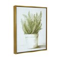 thumbnail image 3 of Stupell Industries Traditional Green Plant Leaves Emerging Herbal Botanicals Painting Metallic Gold Floating Framed Canvas Print Wall Art, Design by Dogwood Portfolio, 3 of 6