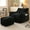 Black, variant on CKEASEAN Corduroy Bean Bag Chair with Filler, 27.5'' Comfy Cozy Bean Bag Chairs With Ottoman, Tufted Soft Stuffed Filling & Memory Foam, Fluffy and Lazy Sofa with Side Pocket for Relax/Gaming