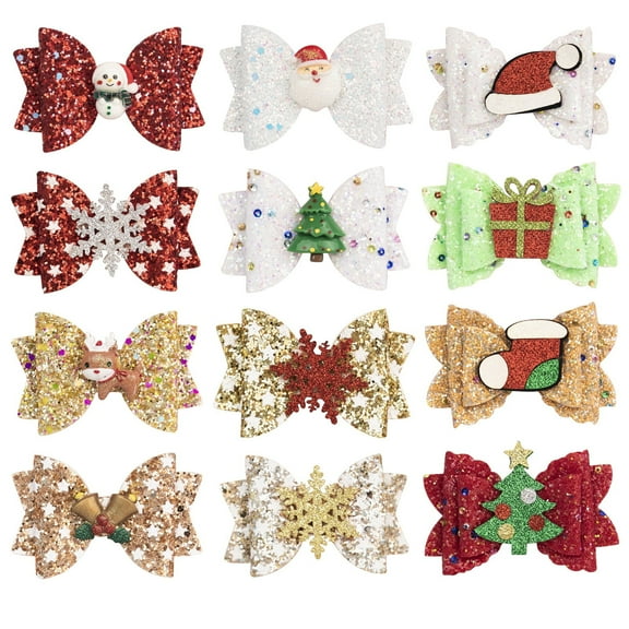 Christmas Hairpins For Kids, Ladies Girls, Christmas Cute, Christmas Tree, SantaClaus, elk, snowflakes, bows, hairpins, hair ornaments, halloween cosplay costumes, party decorations