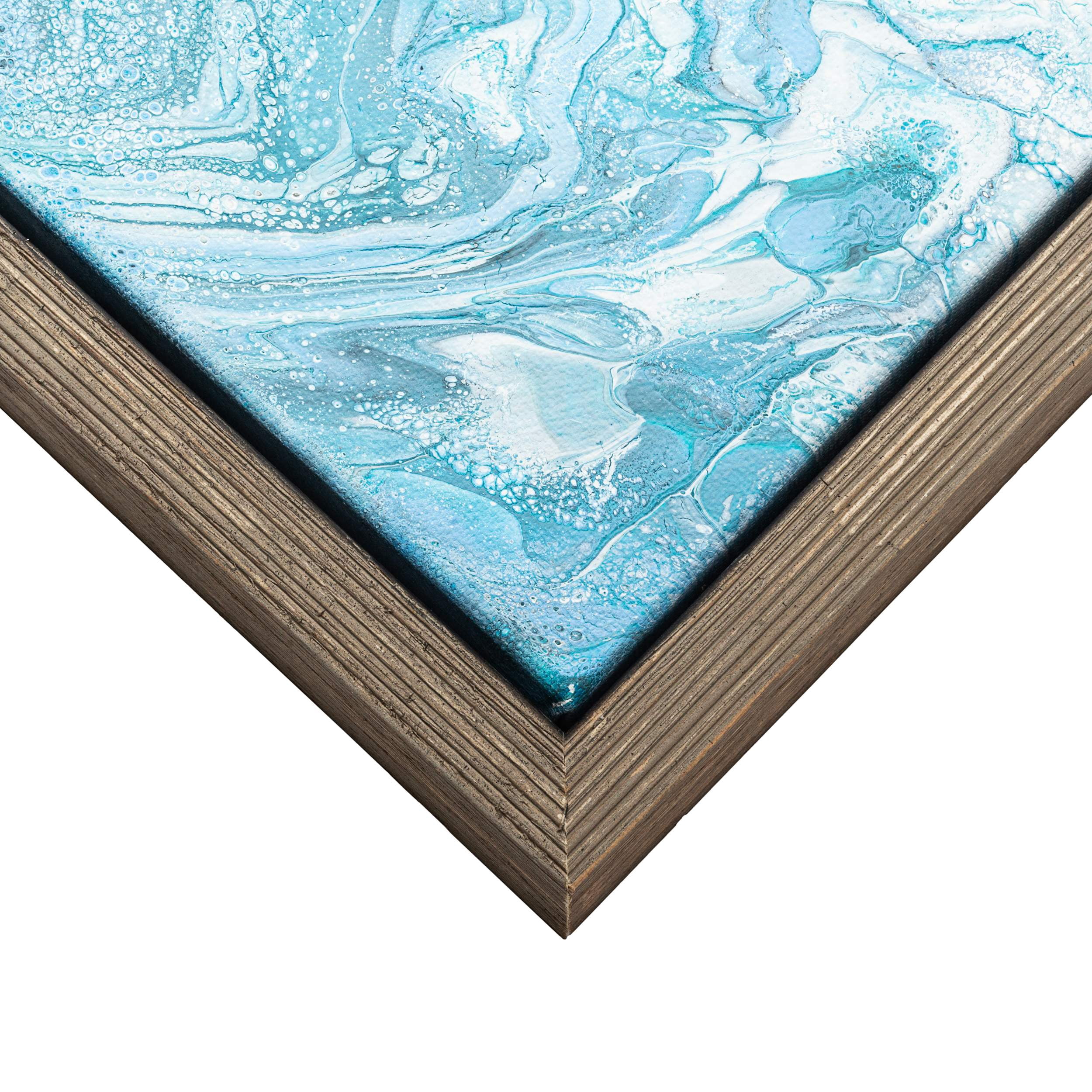 18x24 Canvas Frame Grey Solid Wood Floater Frame Width 1.75 Inches | Interior Frame Depth 1 5/8