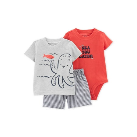 

Carter s Child of Mine Baby Boy Shorts Outfit Set Sizes 0-24M