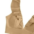 thumbnail image 4 of MGDXOX Womens Cute Ruffle Vneck Bikini Set Summer Beach Two Piece Swimsuit Tie Back Bathing Suit Cruise Outfits Beige XL, 4 of 5