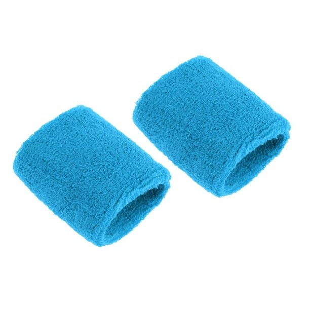 2 muñequeras deportivas para baloncesto para hombres, mujeres, niños y adultos. azul claro