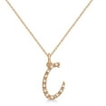 thumbnail image 2 of Personalized Diamond Script Letter Initial Necklace in 14k Rose Gold, 2 of 2