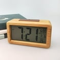 thumbnail image 4 of 13.8*7.7CM Wooden Alarm Clock with Light-Sensitive Date and Temperature, 4 of 9