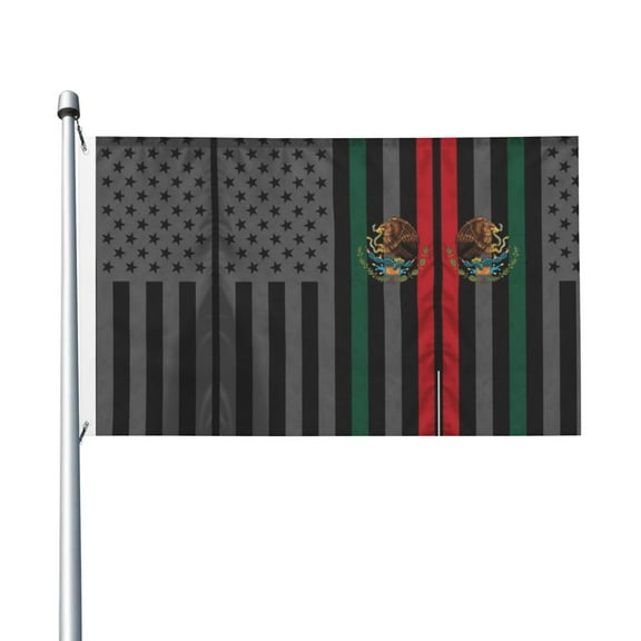 Mexico-America-Flag Flag Double Sided Printed 3x5 Ft Flag Banner Suitable For Yard Outdoor Party Decorative