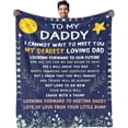 thumbnail image 1 of LHSHID New Dad Gifts Blanket First Time Dad Gifts Expectant Dad Gifts Dad to be Gifts for 1st Time Dad Dad Est New Dad Flannel Blanket and Throws 30"x40", 1 of 9