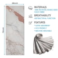 thumbnail image 2 of White Rose Gold Marble Pattern Hot Yoga Mat Towel Non Slip for Hot Yoga - Quick-Drying Yoga Mat Cover with 4 Corner Pockets with Travel Bag - Hot Yoga Towel Non Slip 70"x26", 2 of 6