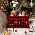 thumbnail image 2 of Christmas Throw Pillow Covers 12x20 Inch Set of 2 Merry Christmas Farmhouse Decorations Believe Holiday Decor Throw Cushion Case for Home Couch, 2 of 6