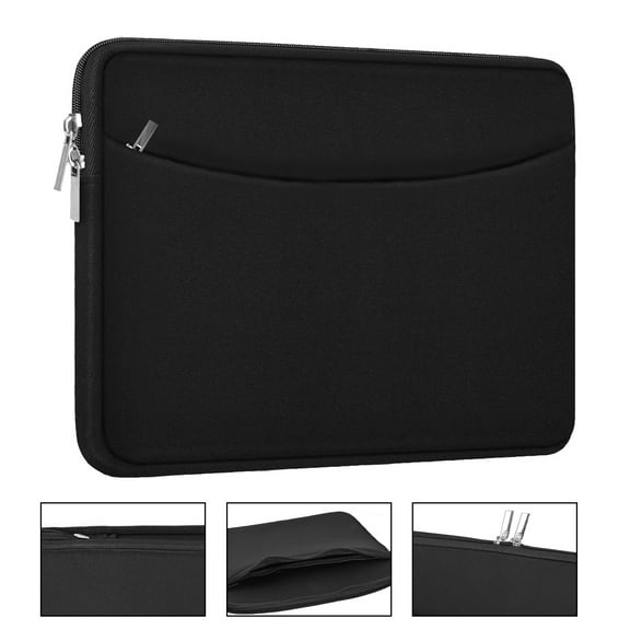 14 inch Laptop Sleeve Case, 360° Full Protective Shockproof Carrying Case Laptop Cover with Pocket for 14 inch Macbook HP Dell Lenovo (Black)