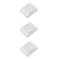 WORGEOUS 3pcs COB LED Wall Light Wireless Room Shed Light Battery Operated(White)
