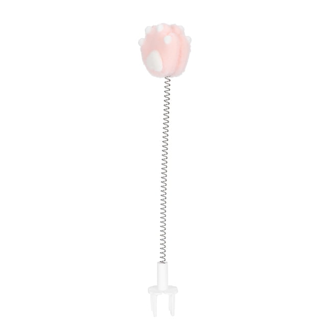 Au Jouet Élastique de Ressort, Chat Élastique Ressort Jouet pour Animaux de Compagnie Teaser Métal Ressort Drôle Chat Bâton Jouet pour Chat Racks Chat Patte Rose