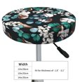 thumbnail image 2 of white flowers Round Bar Stool Seat Covers, Elastic Round Chair Cover Stool Seat Slipcover Bar Stool Cushions Round Pad for 12-14 inch, 2 of 5