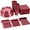 Burgundy, variant on Exquisite 350 Piece Easter Plastic Disposable Party Plates & Dinnerware Combo Set