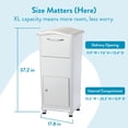 thumbnail image 3 of Architectural Mailboxes Elephantrunk® Package Delivery Box for Outside, Extra Large Lockable with Hopper Door, Heavy Duty Aluminum, Anti-Theft Baffle Porch Pirate Protection, White, 3 of 7