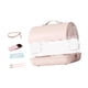 thumbnail image 1 of Jaula para pájaros ligera de acrílico Villa y bolsa con asa para jaula de pájaros Cuero PU rosa, 1 of 9