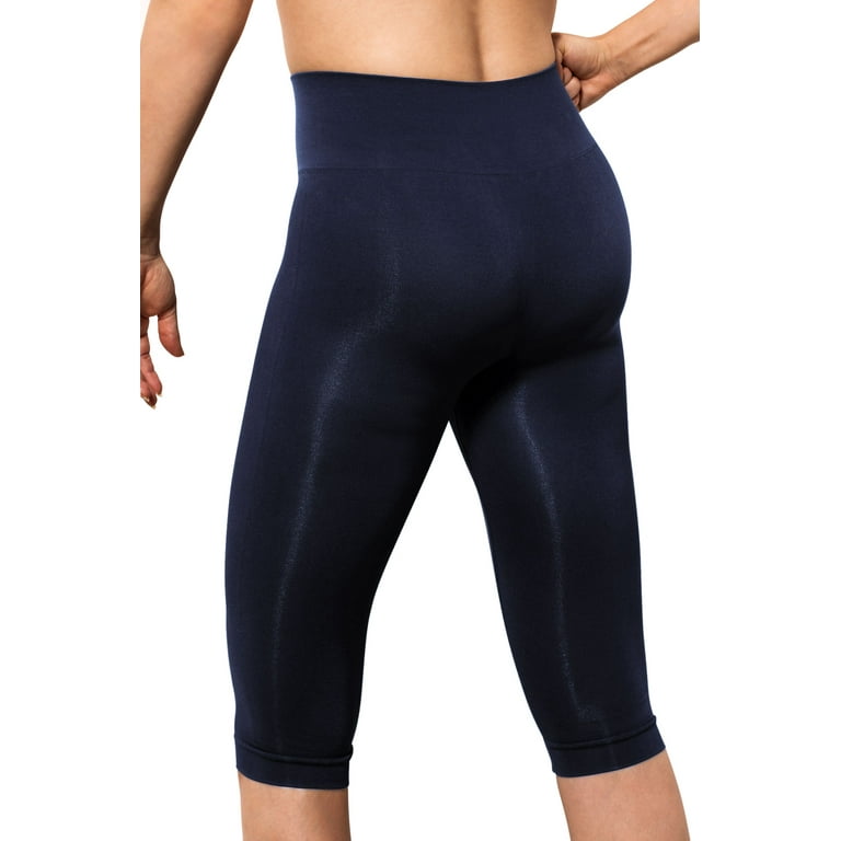 FarmaCell BodyShaper 604Y (Blue, M) Capri Leggings for Women, Anti  Cellulite, Shapewear, Slimming 3/4 leggings, Shaping, Mid Waist