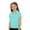 Mint Green, variant on Girls Polo Shirt Short Sleeve V Neck Collared Tops Short Sleeve Preppy Plain Casual Summer Shirts (3-14y)
