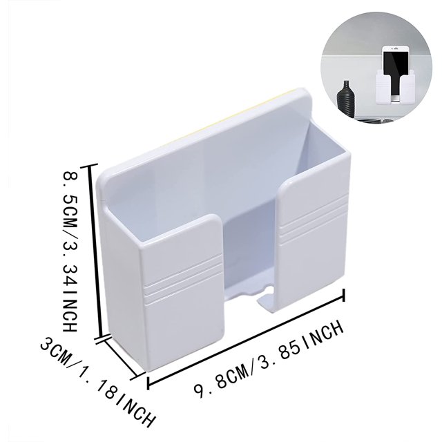 Paquete de 2 Soporte de montaje en pared para teléfono móvil Cable de carga Control remoto 3M Soporte de montaje en pared universal Blanco ZefeiWu 8390615089494