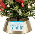 thumbnail image 1 of Cuello para Árbol de Navidad BIRDROCK HOME de Metal Martillado Dorado Suave de 4 Paneles, 1 of 6