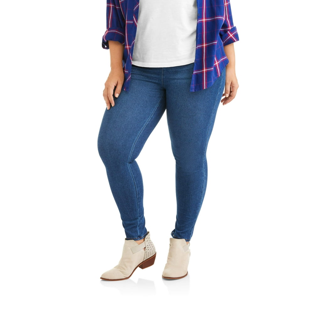 Faded Glory - Women's Plus Ankle Length Jeggings - Walmart.com - Walmart.com