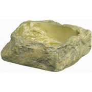 Exo-Terra Granite Rock Reptile Water Dish Small - 3.75"L x 3"W x 1.25"H Pack of 3