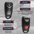 thumbnail image 4 of Key Fob Replacement Keyless Entry Remote for 2016-2020 Hyundai Elantra 3-Button with Panic (OSLOKA-423T, 95430-F2300), 4 of 5