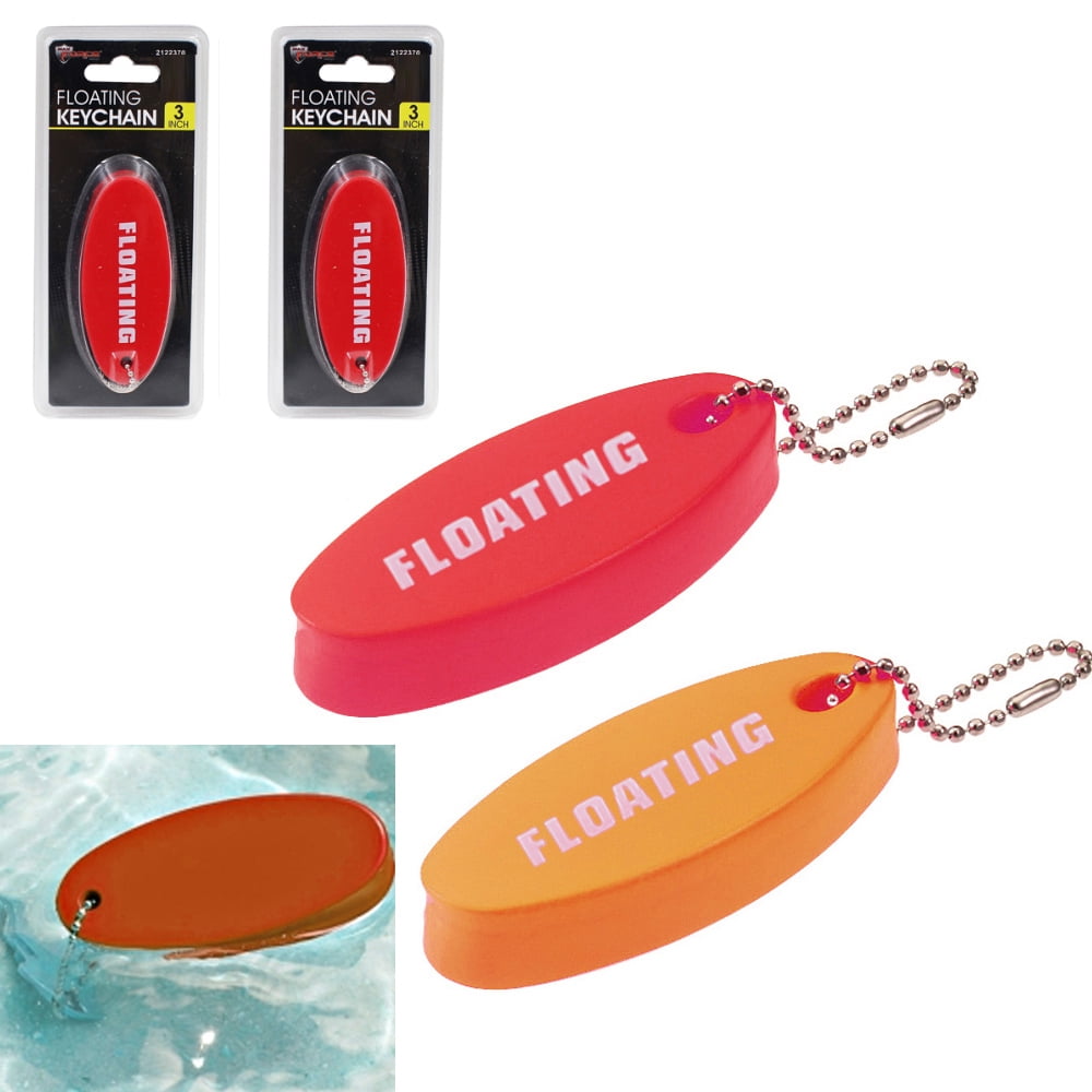 2Pcs Floating Foam Keychain Marine Kayak Boat Buoy Key Float Fan Key Chain 