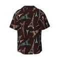thumbnail image 2 of Fotbe Eiffel Tower print Short Sleeve Button Down Shirts for Men Casual Summer Beach Wrinkle Free Shirt-3X-Large, 2 of 7