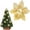 Yellow, variant on 12Pcs Champagne Poinsettia Picks, Glitter Poinsettia Artificial Flowers with Wired Stem, 8.46in Christmas Tree Ornaments for Wreath, Garland & Rustic Holiday DIY Decor
