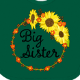 thumbnail image 4 of Inktastic Big Sister Sunflower Wreath Boys or Girls Baby Bib, 4 of 4