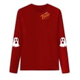 thumbnail image 6 of enyan Halloween Shirts for Women Casual Long Sleeve Pumpkin Ghost Tshirts Crew Neck Loose Tee Tunic Tops Women Halloween Shirts Red,XXXL, 6 of 7
