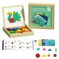 thumbnail image 2 of BKER Tangram Puzzle Geometric Building Double Drawing Board Children's Educational Wooden Assembly Toys （180）, 2 of 6
