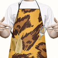 thumbnail image 2 of Yellow and Brown Of Leopard Print Apron-Garden Aprons for Women with Pockets-Cotton Linen Waterproof Kitchen Cooking Gardening Aprons Adjustable for Kitchen,Cooking,BBQ and Salon 33x27 Inch, 2 of 7