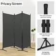 thumbnail image 4 of PayLessHere 3 Panel Room Divider Folding Privacy Screen 5.9FT Partition Room Separators with Metal Frame Portable Freestanding Room Divider for Bedroom,Office,Dining Room,Living Room (Beige), 4 of 7