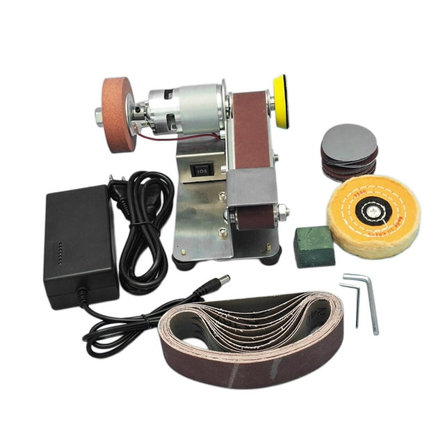 Polishing Grinding Belt Machine Mini Belt Sander US Plug Adapter Easy to Operate Professional Electric Belt Sander Grinder for Grinding , Style G