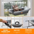 thumbnail image 5 of K&H Pet Products EZ Mount Window Hammock Cat Perch Kitty Sill Window Bed Gray 23 X 12 X 9 Inches, 5 of 8