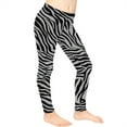 thumbnail image 3 of COEQINE Zebra Stripes Grey Stretchy Girls Athletic Legging Kids Dance Workout Running Soft Comfort Yoga Pants for 4-5 Years Kids Girls, 3 of 7