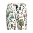 thumbnail image 4 of Gaeub Frog and Forest Plants Printed Men's Short Pajama Pants, Lightweight Lounge & Sleep Bottoms Keep You Cool - Medium, 4 of 9