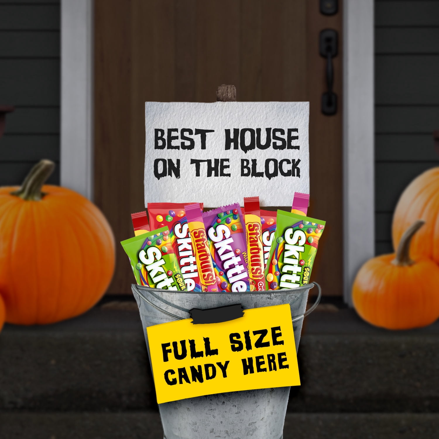 (2 pack) Skittles & Starburst Chewy Variety Pack Halloween Candy - 18 Count Box