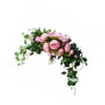 thumbnail image 2 of Flor de boda simulación Naiovety hojas verdes artificiales colgante decorativo rosa, 2 of 6