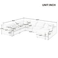 thumbnail image 2 of GNIXUU Modular Sectional Sofa Set for Living Room,Oversized 7 Seater Corner Couch with Removable Ottoman,Modern L Shaped Convertible Sleeper with Chaises for Office,Spacious Space,Beige, 2 of 6