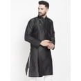 thumbnail image 3 of eloria Men's Traditional Black Thread Work Pathani Kurta, 3 of 7