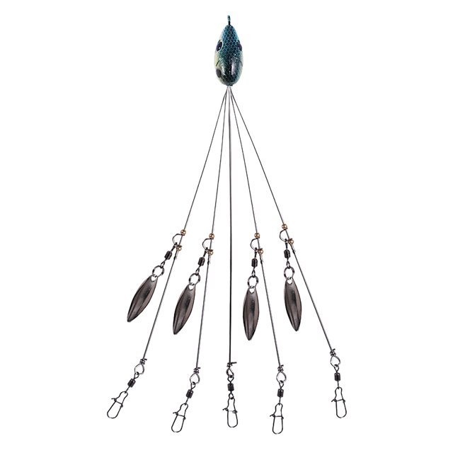 Agiferg 5 Arms Alabama Umbrella Head Fishing Rig Bait Fishing Lures With Snap Swivels