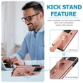 thumbnail image 5 of for Samsung Galaxy S20 Ultra Case Wallet with Slide Credit Card Holder, Flip Premium PU Leather Hidden Kickstand Classic Retro Heavy Duty Protective Cover for Samsung Galaxy S20 Ultra,Rosegold, 5 of 10
