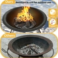 thumbnail image 6 of DWVO 26 inch Wood Burning Fire Pit for Camping Picnic Bonfire Patio Outside Backyard Garden Small Bonfire Pit Steel Firepit Bowl with Spark Screen, Log Grate, Poker, 6 of 6