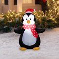thumbnail image 3 of Pingouin lumineux gonflable de Noël avec chapeau de Père Noël 34,6456 po x 22,8346 po x 42,1259 po x 1,7199 lb, 3 of 6