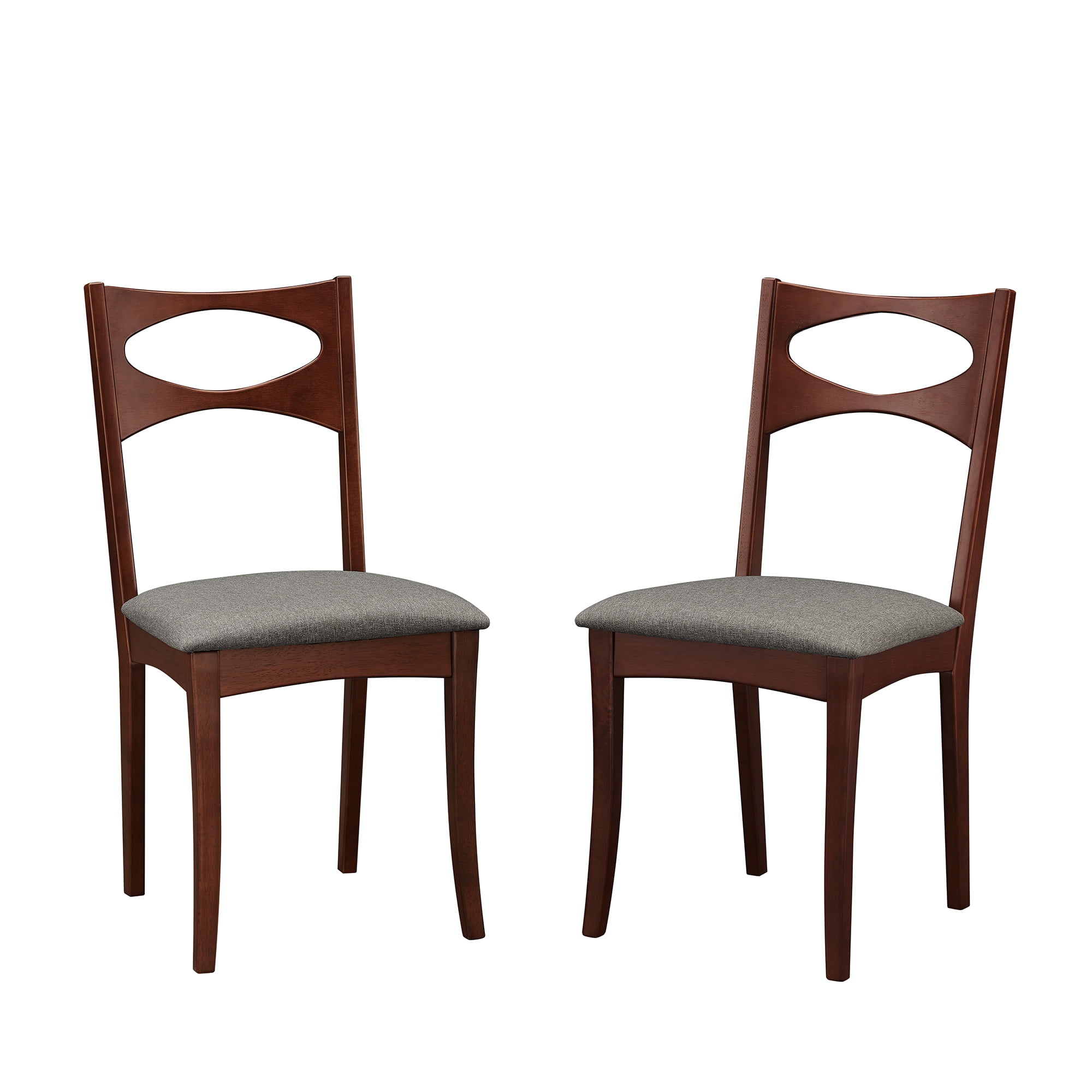 Lyon Mid Century Set of 2 Upholstered Acorn Dining Chairs by Manor Park